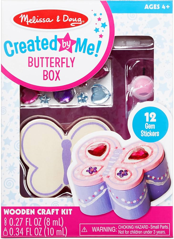 Melissa & Doug Created by Me! Butterfly Box Wooden Craft Kit | Amazon (US)