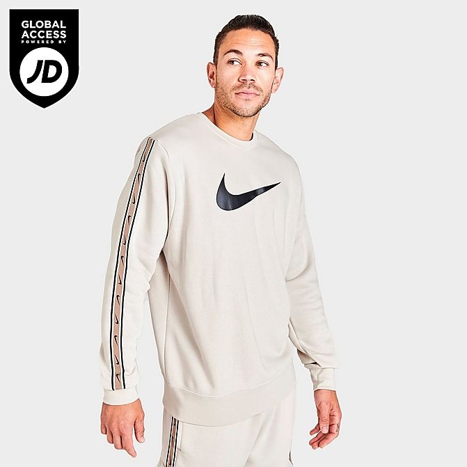 Men's Nike Sportswear Repeat Tape Fleece Crewneck Sweatshirt | Finish Line (US)