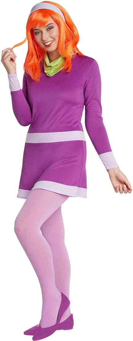 Jerry Leigh Scooby-Doo Daphne Costume for Adults, Standard Size, a Purple Mini Dress, a Headband,... | Amazon (US)