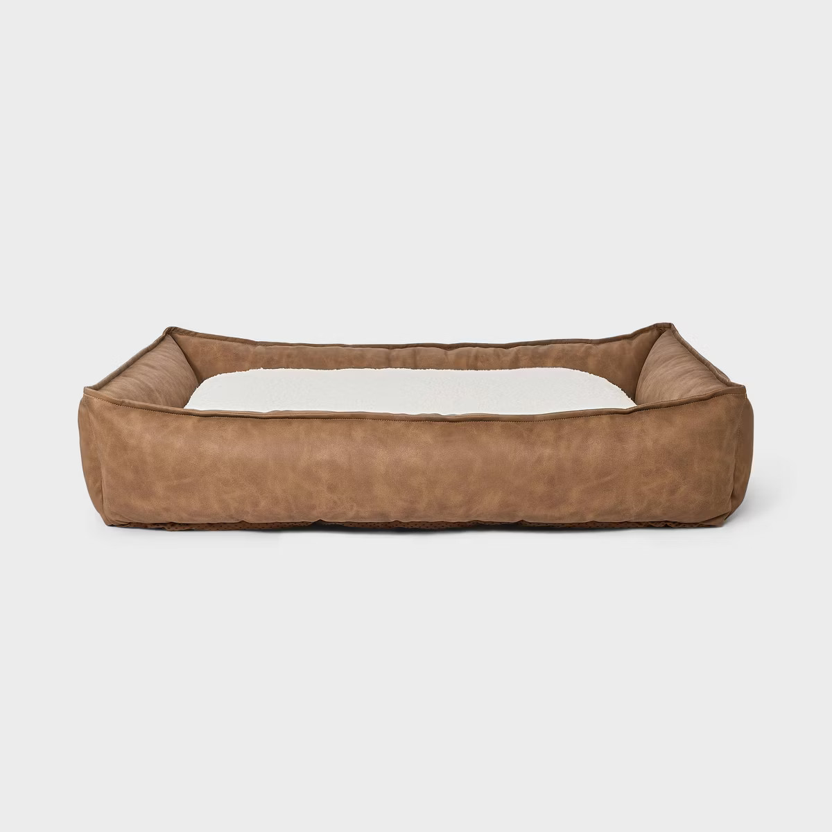 Cuddler Faux Leather Bolster Dog Bed - Boots & Barkley™ L | Target