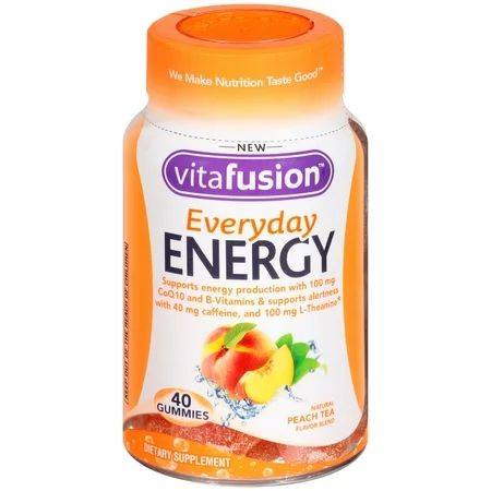 Vitafusion Everyday Energy Adult Peach Tea Dietary Supplement Gummies, 40 Count | Walmart (US)