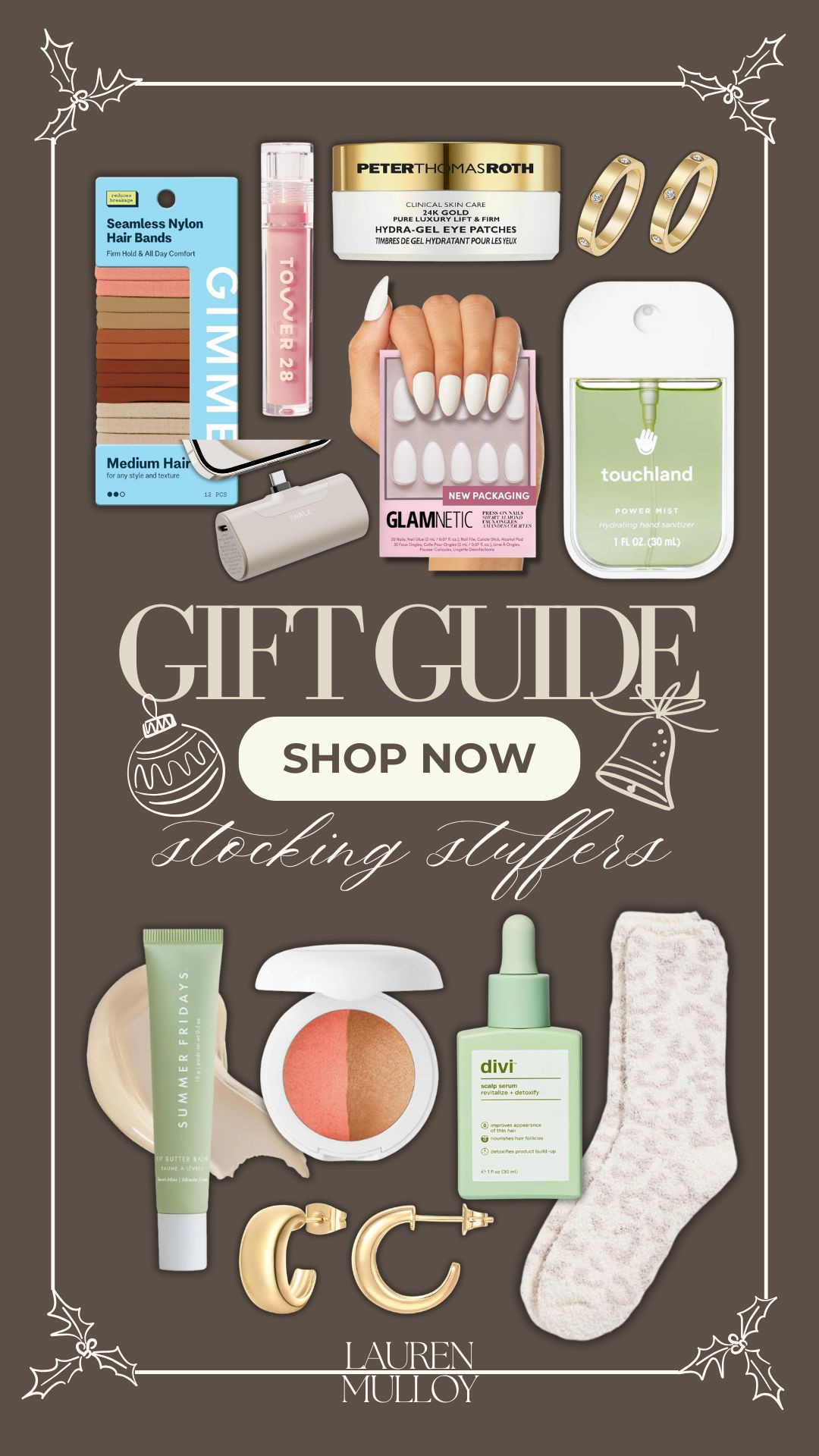 Stocking Stuffers Gift Guide!!

gifts for her, gifts for sister, beauty finds, amazon gifts, glamnetics, fuzzy socks, jewelry, dibs, summer fridays, divi, lauren mulloy 

 

#LTKHoliday #LTKSeasonal #LTKSaleAlert