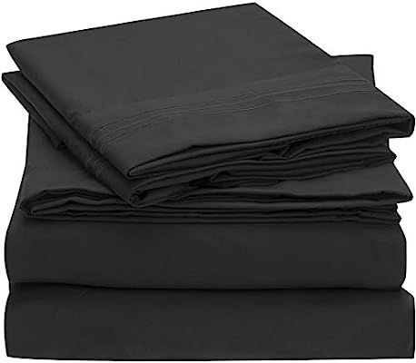 Mellanni Sheet Set-Brushed Microfiber 1800 Bedding-Wrinkle Fade, Stain Resistant - Hypoallergenic... | Amazon (US)