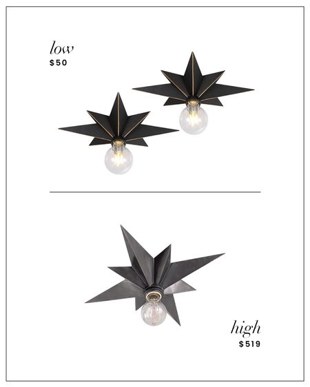 High / Low : Star Flush Mount Lighting 

#LTKHome #LTKFindsUnder100