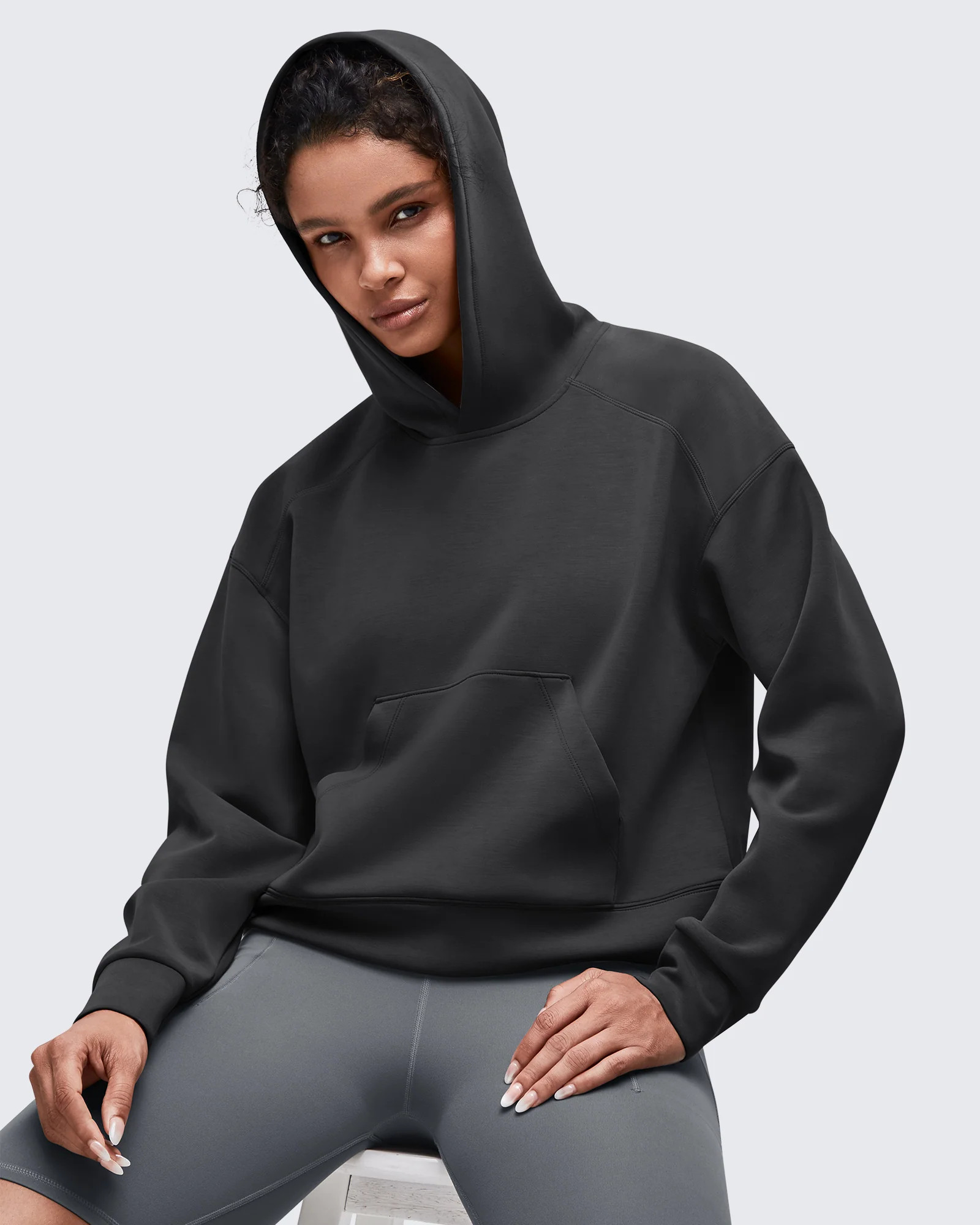 G4Free Modal Long Sleeve Hoodies with Kangaroo Pocket Casual Pullover | g4free activewear