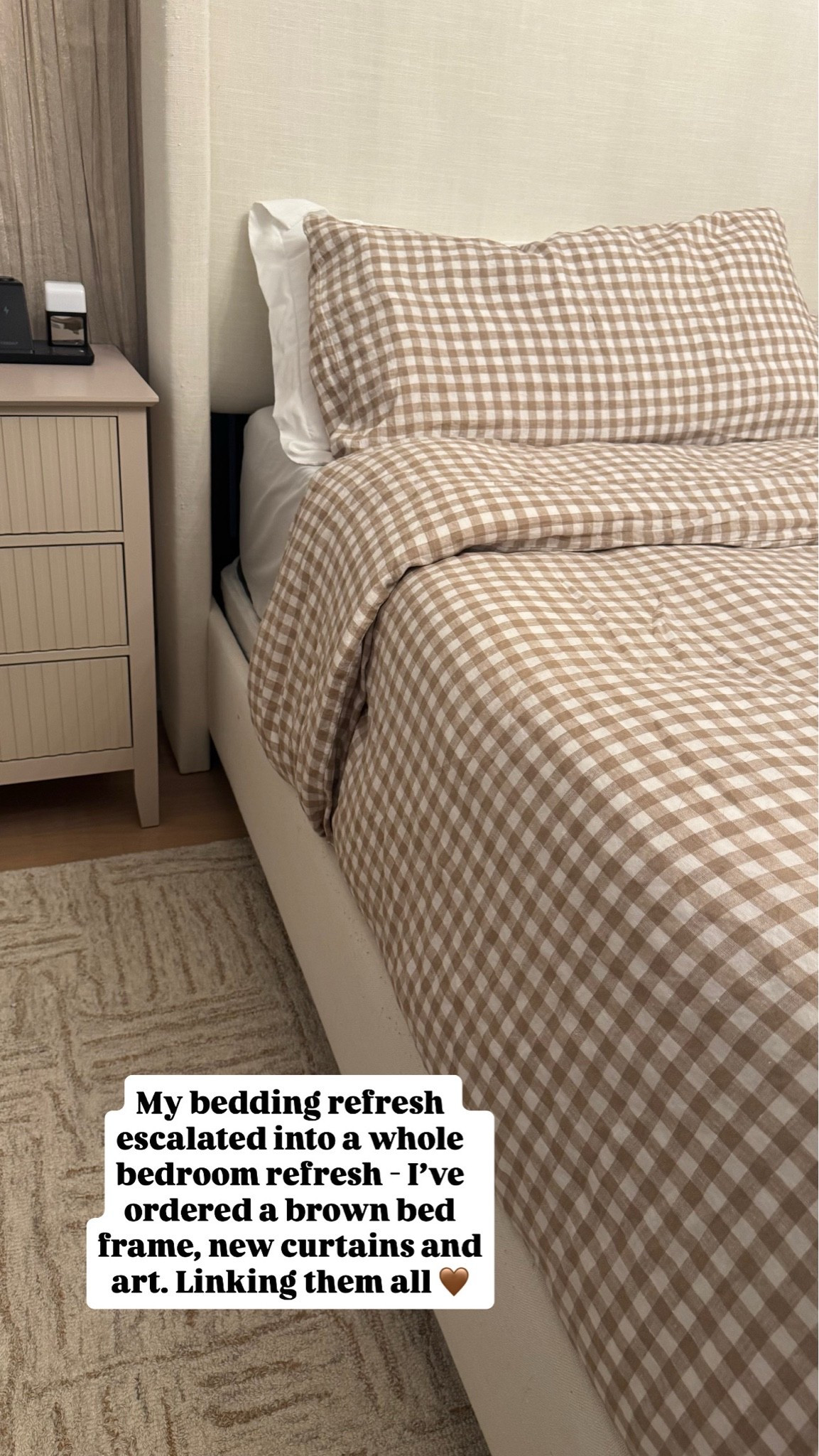 Bedroom refresh - gingham linen bedding from @Quince

#LTKHome