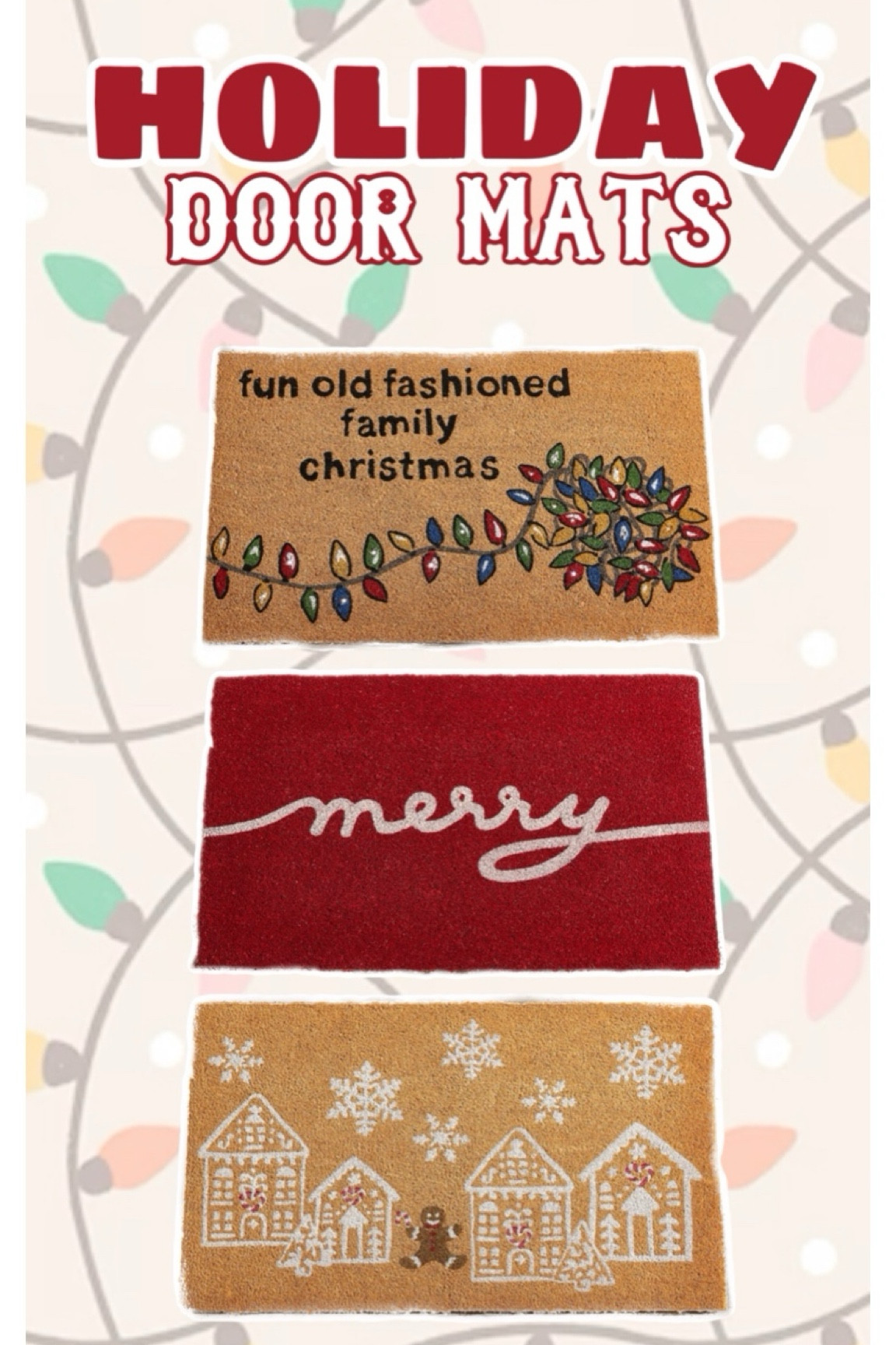 lots of fun outdoor holiday doormats from @potterybarn 🎅🏻❤️

#LTKhome #LTKHoliday #LTKGiftGuide