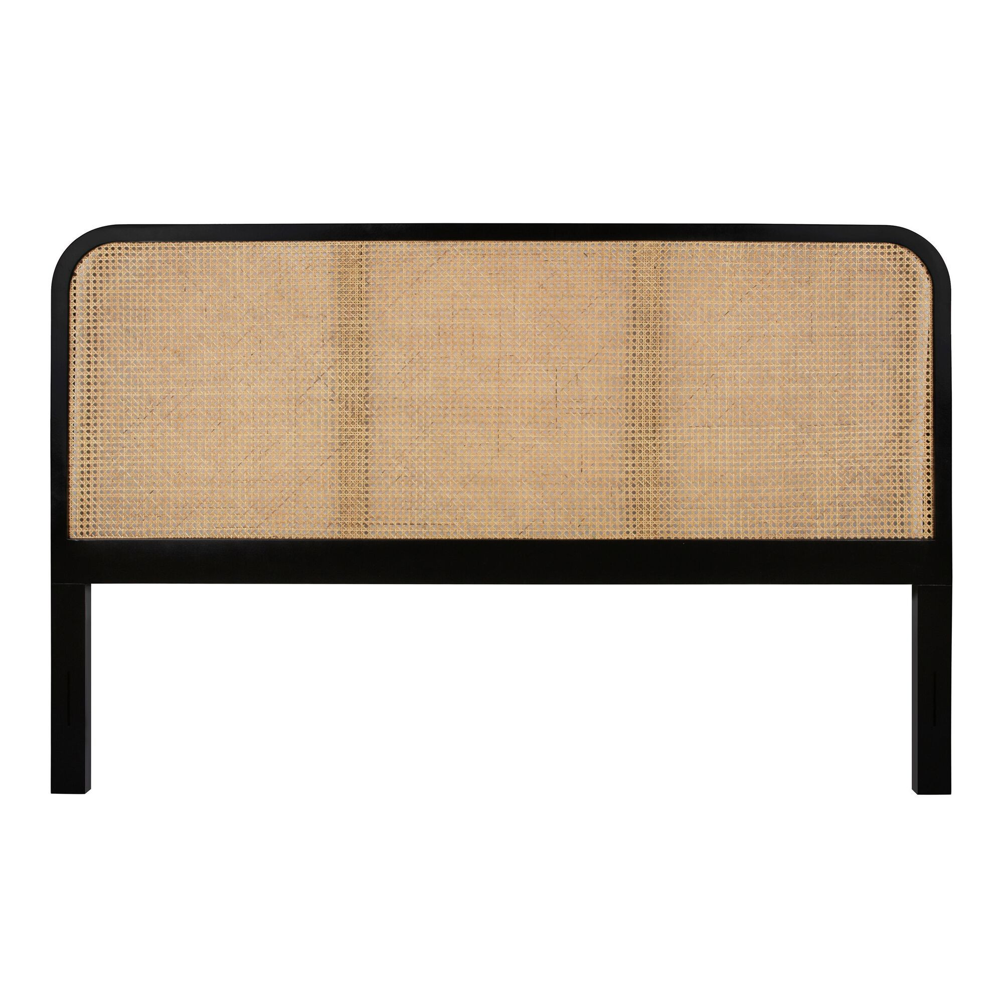 Campbell Wood and Natural Cane Headboard | World Market