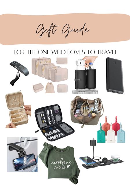 Gift Guide for the one who loves to traveler

Traveler gift guide, travel gift ideas, travel phone holder, personalized luggage tag, Anker power bank, airplane mode sweatshirt, travel cosmetic bag, personalized jewelry box, travel wireless charger, electronics organizer travel case,  luggage cup holder, packing cubes, luggage scale

#LTKtravel #LTKGiftGuide #LTKHoliday