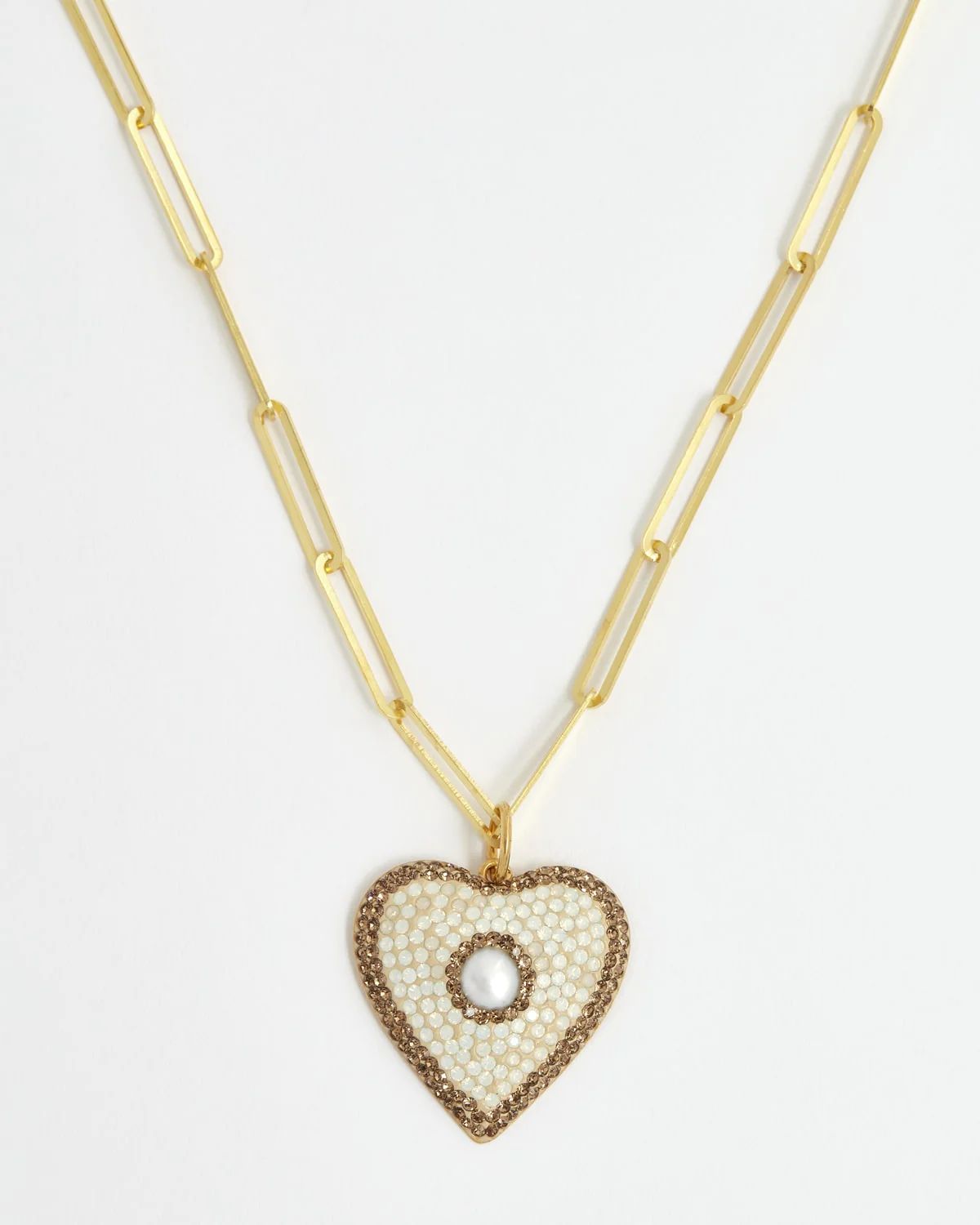 Baroque Pearl Heart Pendant Necklace | Soru Jewellery