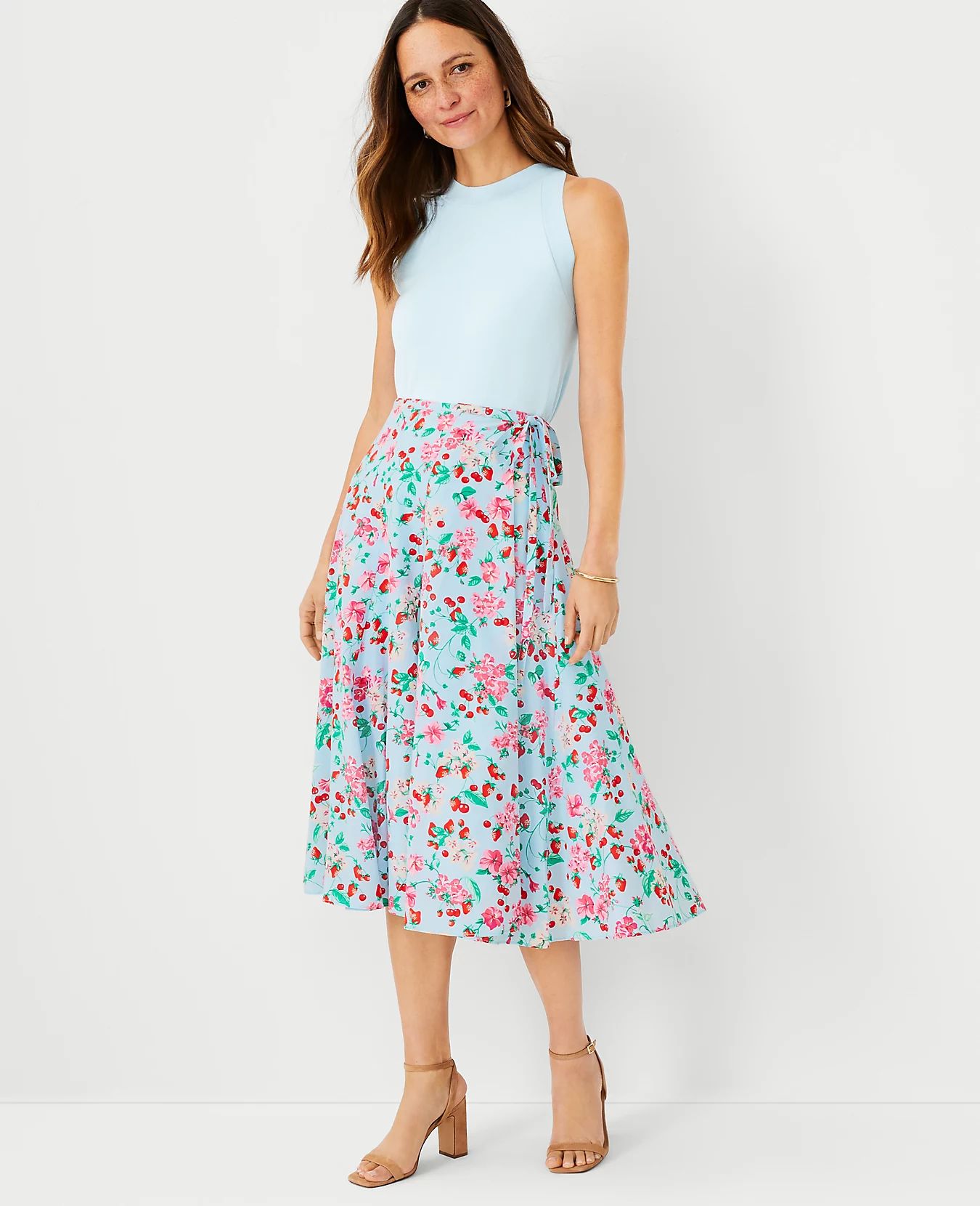 Floral Tie Waist Skirt | Ann Taylor (US)