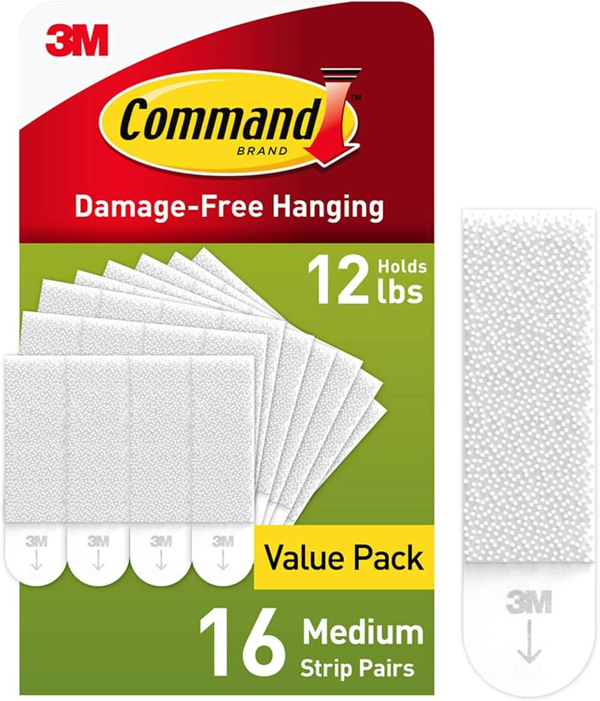 Command 10 lb Medium Picture Hanging Strips 16 Pairs (32 Command Strips), Damage Free Hanging Pic... | Amazon (US)