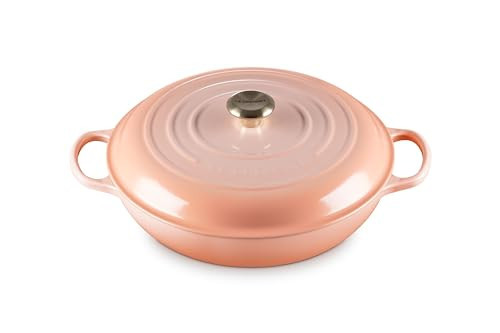 Le Creuset Enameled Cast Iron Signature Round Braiser, 5qt., Peche | Amazon (US)