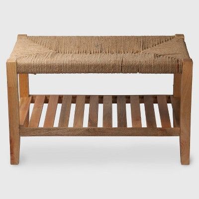 Wood and Jute Rope Bench - Threshold™ | Target