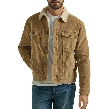 Wrangler® Men s and Big Men s Sherpa Lined Regular Fit Trucker Jacket | Walmart (US)
