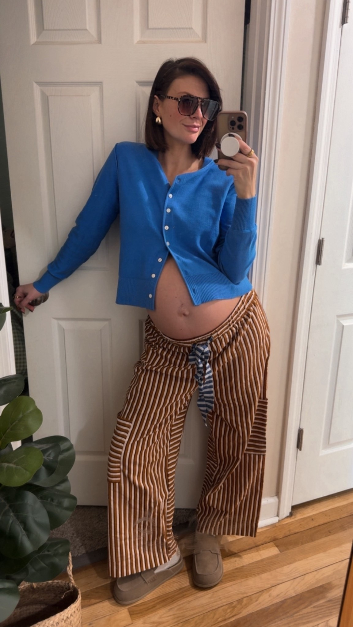 Wearing a small in the top. Medium in the bottoms. 
158lbs - 38weeks - 5’8"

#LTKBump #LTKootd #LTKgrwm