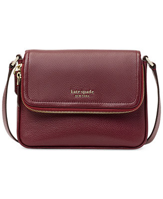 kate spade new york Run Around Pebbled Leather Flap Pocket Compartmented Crossbody & Reviews - Ha... | Macys (US)