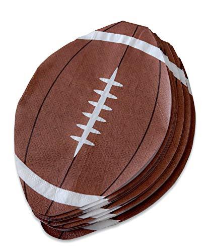 Football Party Napkins - 100 Pack Disposable Football Shape Paper Napkins 5" x 7.5" Perfect for Super Bowl, Tailgating, Sports Theme Birthday Party Decoration | Amazon (US)