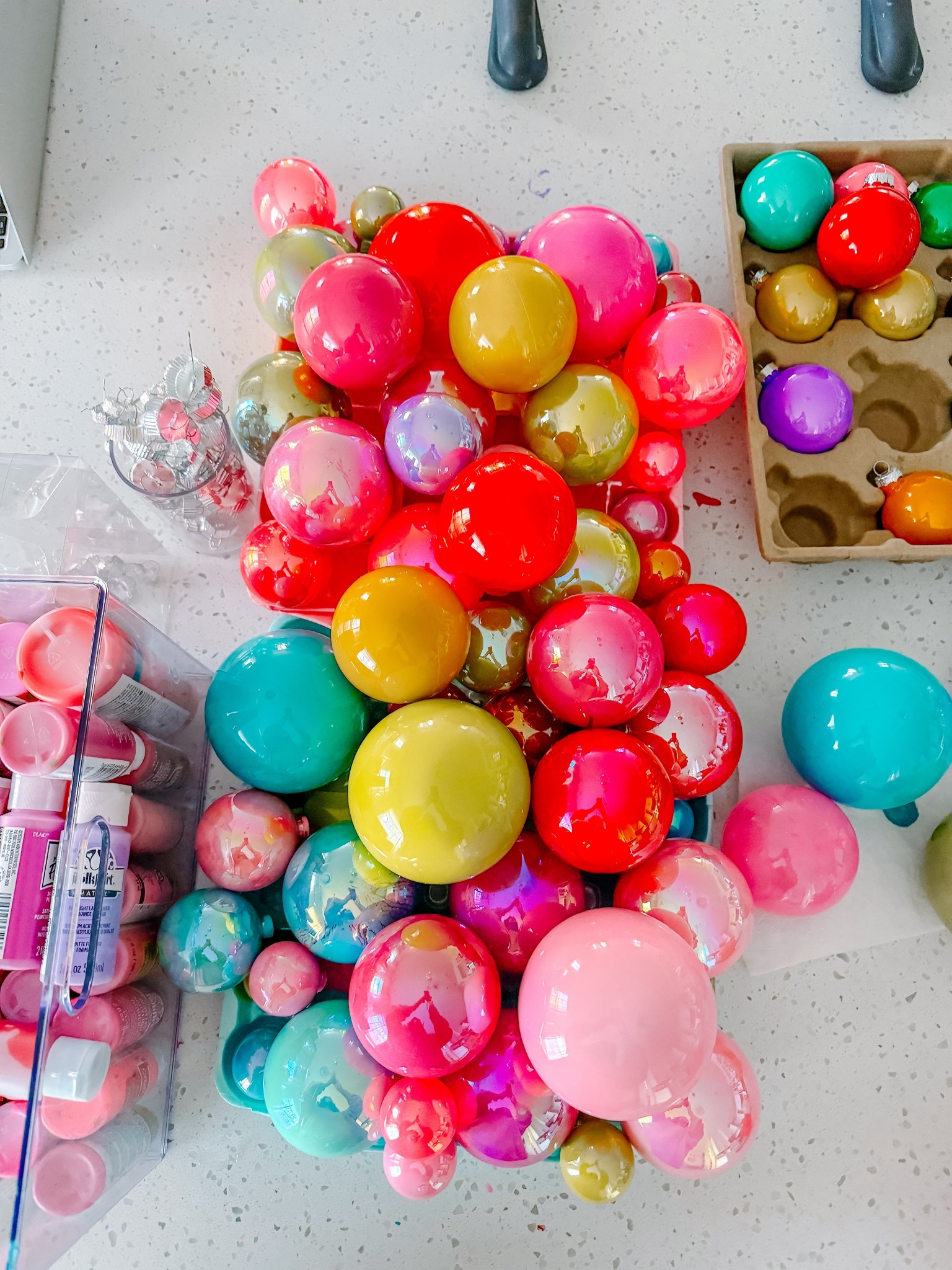 DIY Ornaments! I linked the iridescent ornaments I grabbed at Michael’s. You can also shop hobby lobby if you have one local!  Iridescent is what makes them so pretty! #diy #ornaments 

#LTKGiftGuide #LTKFindsUnder50 #LTKHoliday