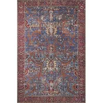 Loloi Loren Collection LQ-10 Classic Traditional Area Rug 8'-4" x 11'-6"  Blue/Red | Amazon (US)