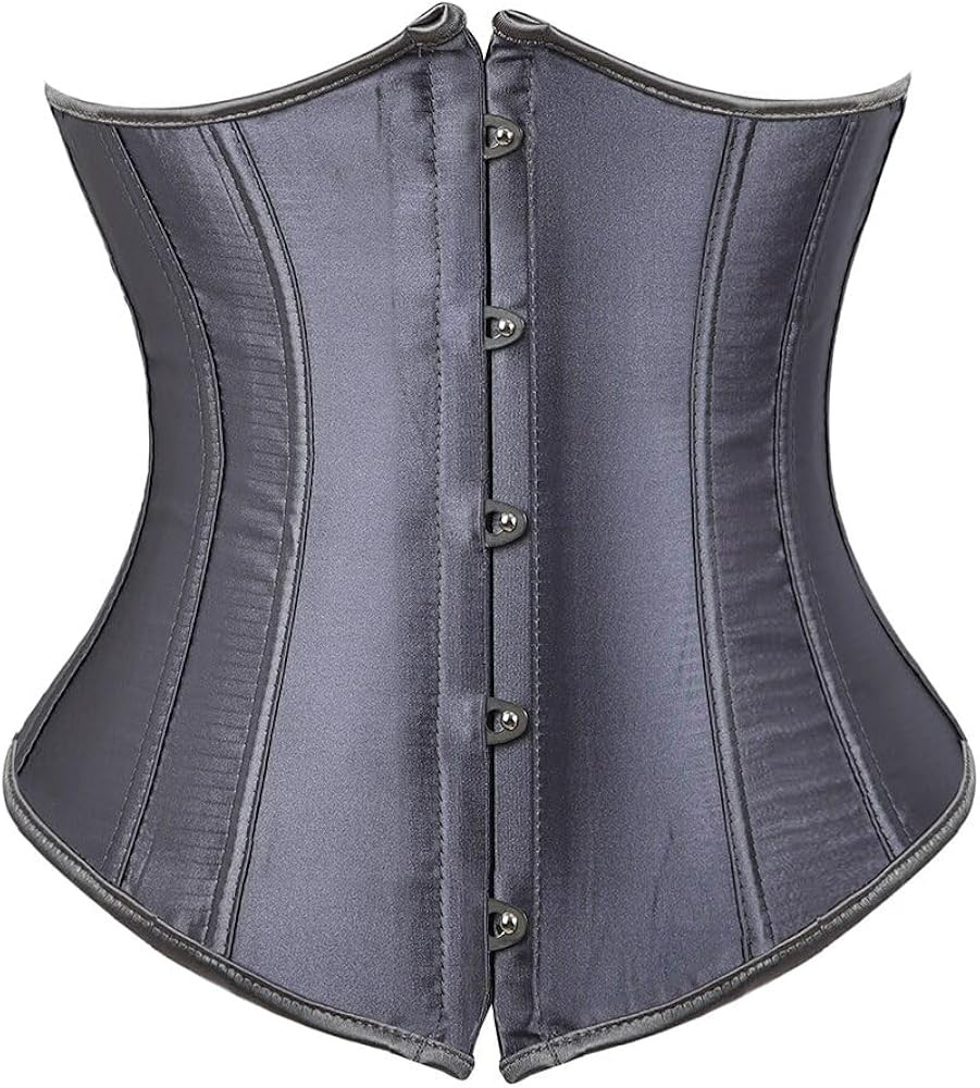 Grebrafan Women's Lace up Boned Brocade Waist Training Underbust Corsets Plus Size | Amazon (US)