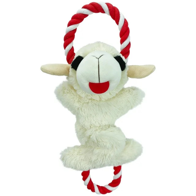 Multipet Lamb Chop Plush Dog Toys, with Rope Pull and Crinkle Noise - Walmart.com | Walmart (US)