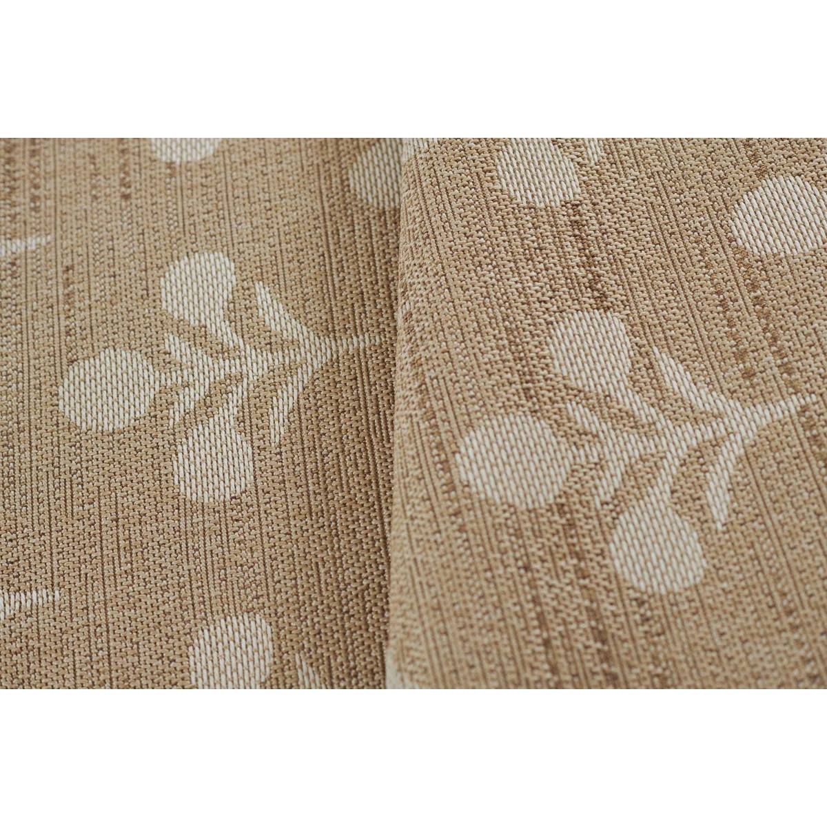 Saybrook Floral Power Loom Polypropylene Plastic Indoor / Outdoor Area Rug in Beige/Brown | Wayfair North America