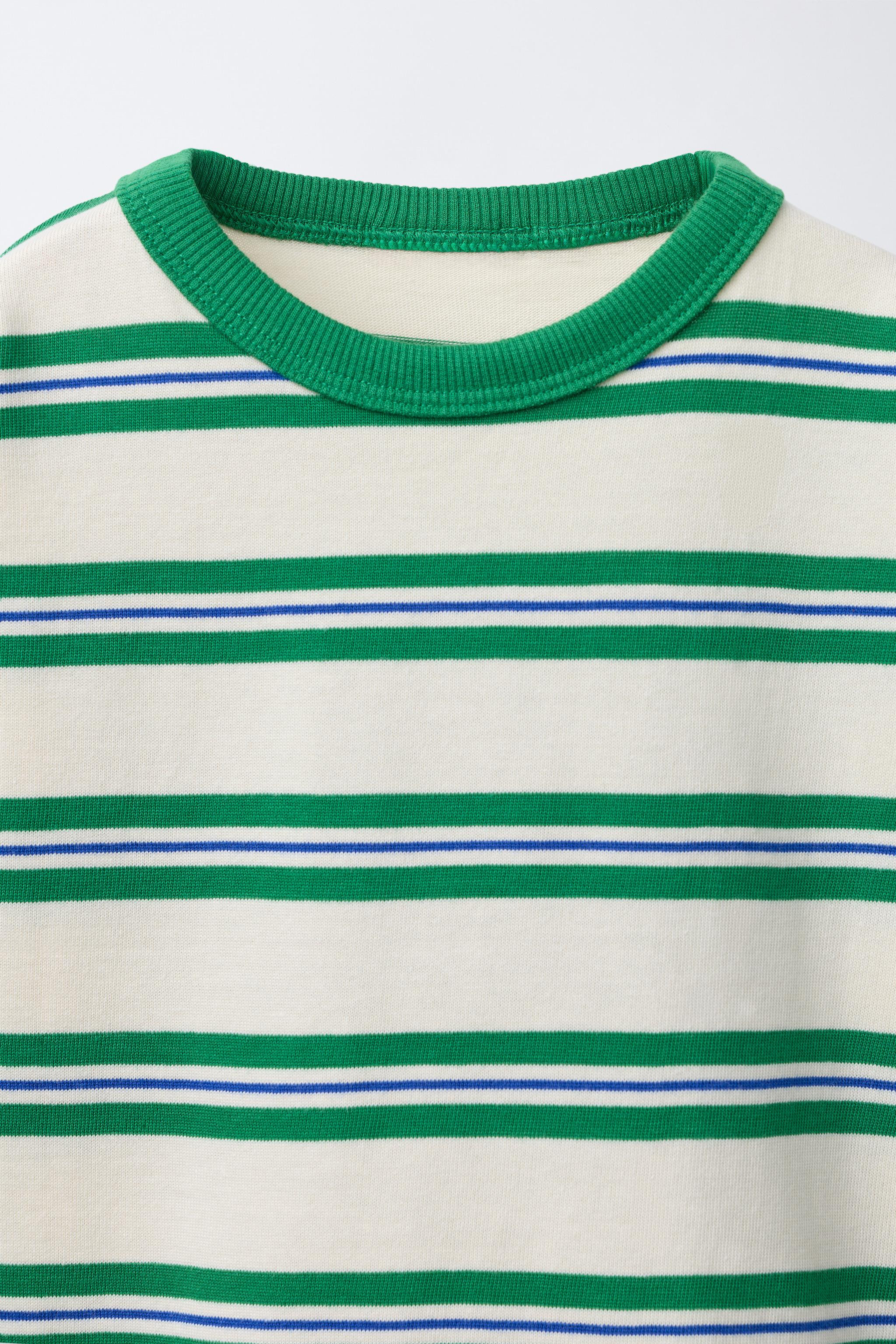 EMBROIDERED STRIPED T-SHIRT | Zara Canada
