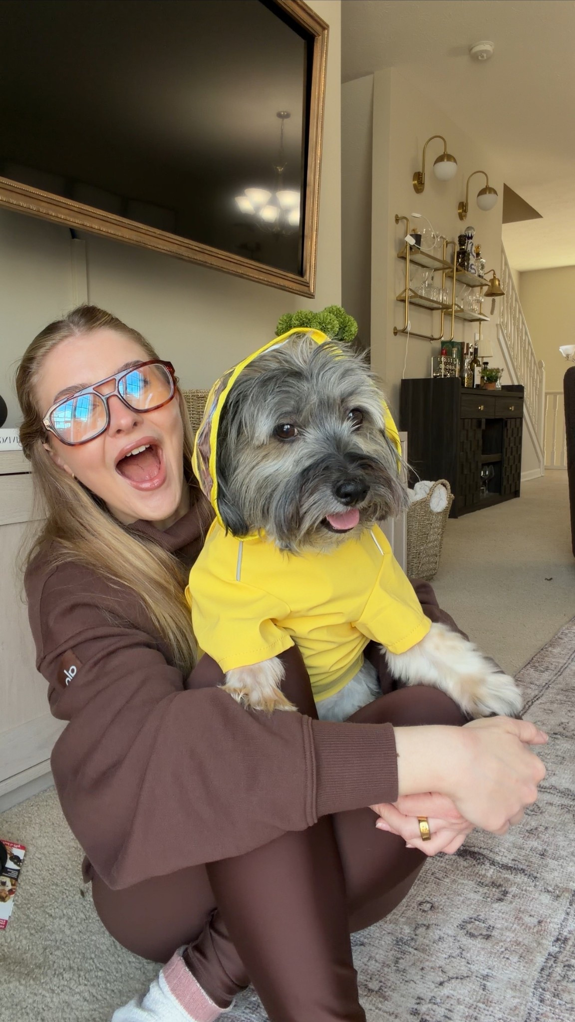 Finn’s #ootd from @Petco 🌧️🐥🐾  [including our essential poop bags + wipes for dirty Spring paws] #petcopartner #ad 