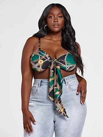 Casey Scarf Style Print Top - Fashion To Figure | Fashion to Figure