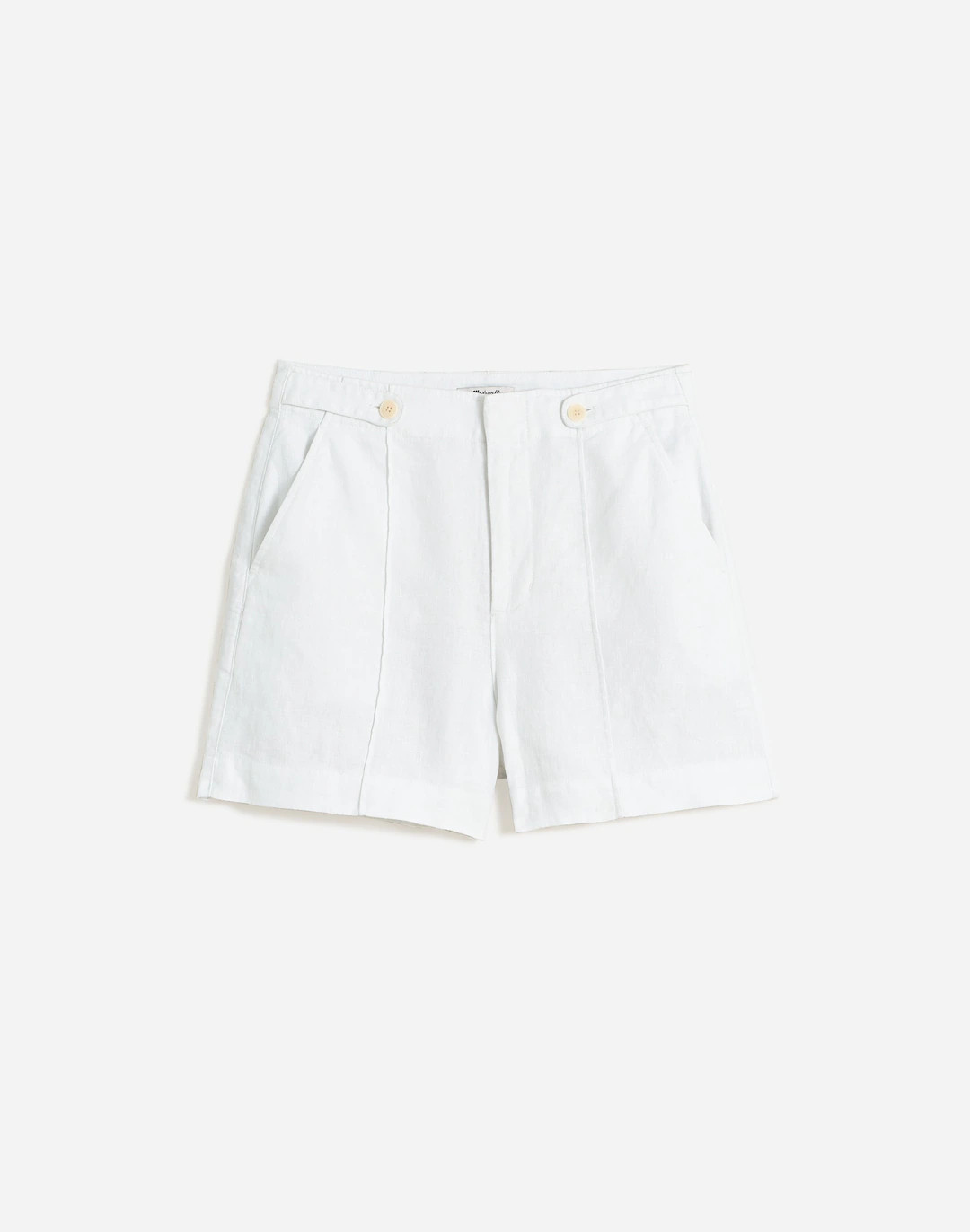 Clean Button-Tab Shorts in 100% Linen | Madewell