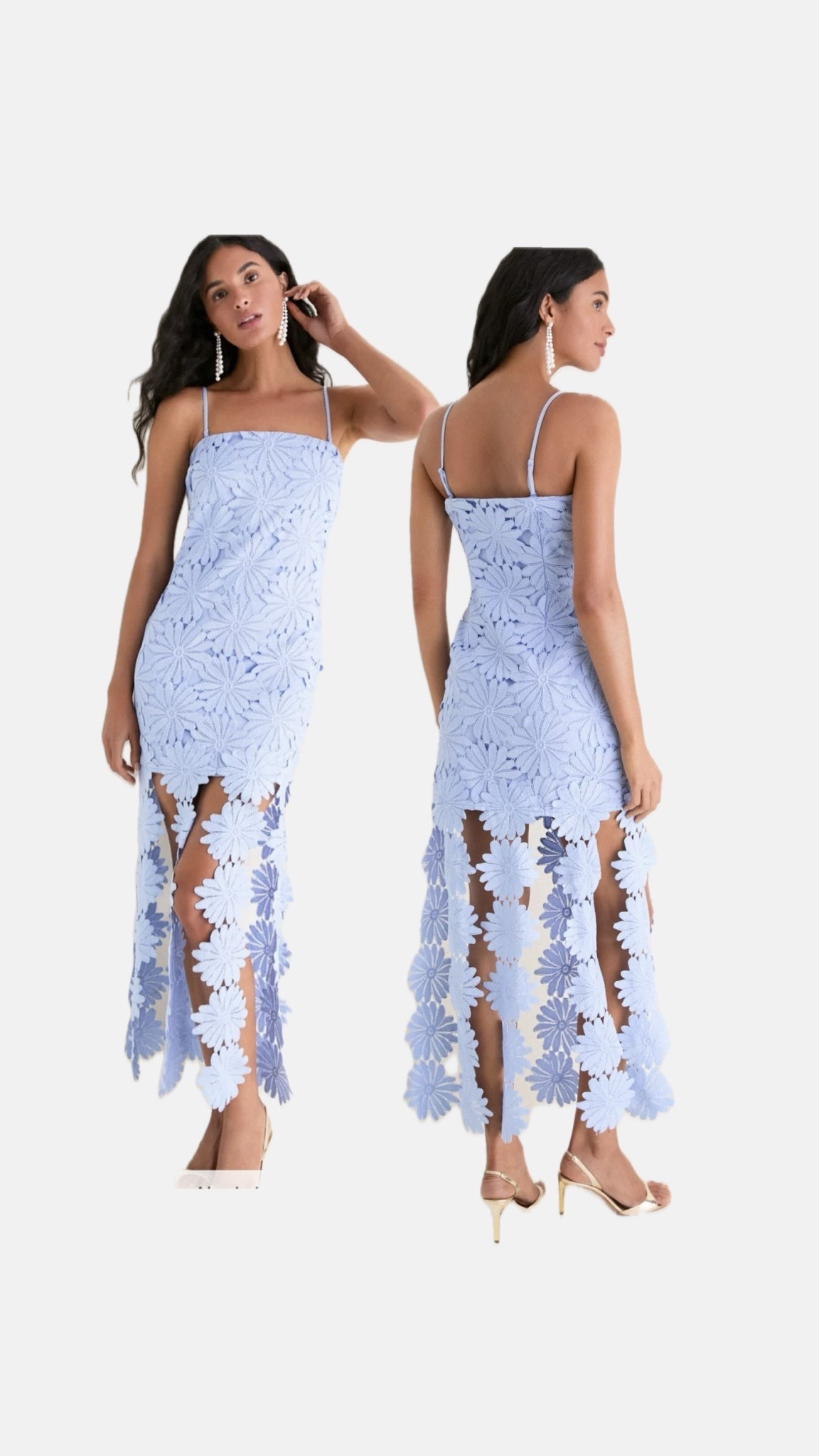 Beautiful dress that is very similar to the green one that I wore to a wedding last spring that you guys went crazy over but was sadly all sold out. Really love this one and the color. Price is decent and it’s in stock in all sizes. Perfect statement dress and works for wedding or other special occasions.