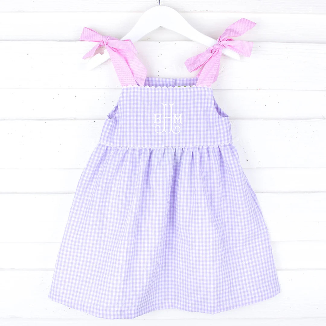 Purple Gingham Aubree Dress | Classic Whimsy