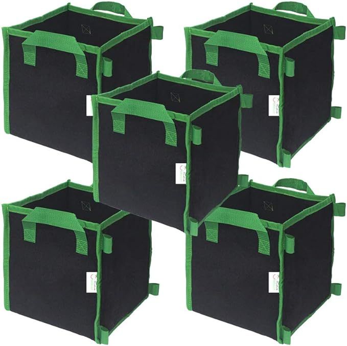 CASOLLY Square Grow Bags 20 Gallon 5 Pack, Large Enough to Get Very Good Plant Growth. | Amazon (US)