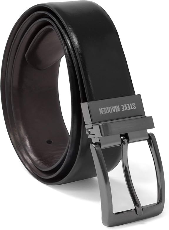 Steve Madden Men's Dress Casual Every Day Leather Belt | Amazon (US)