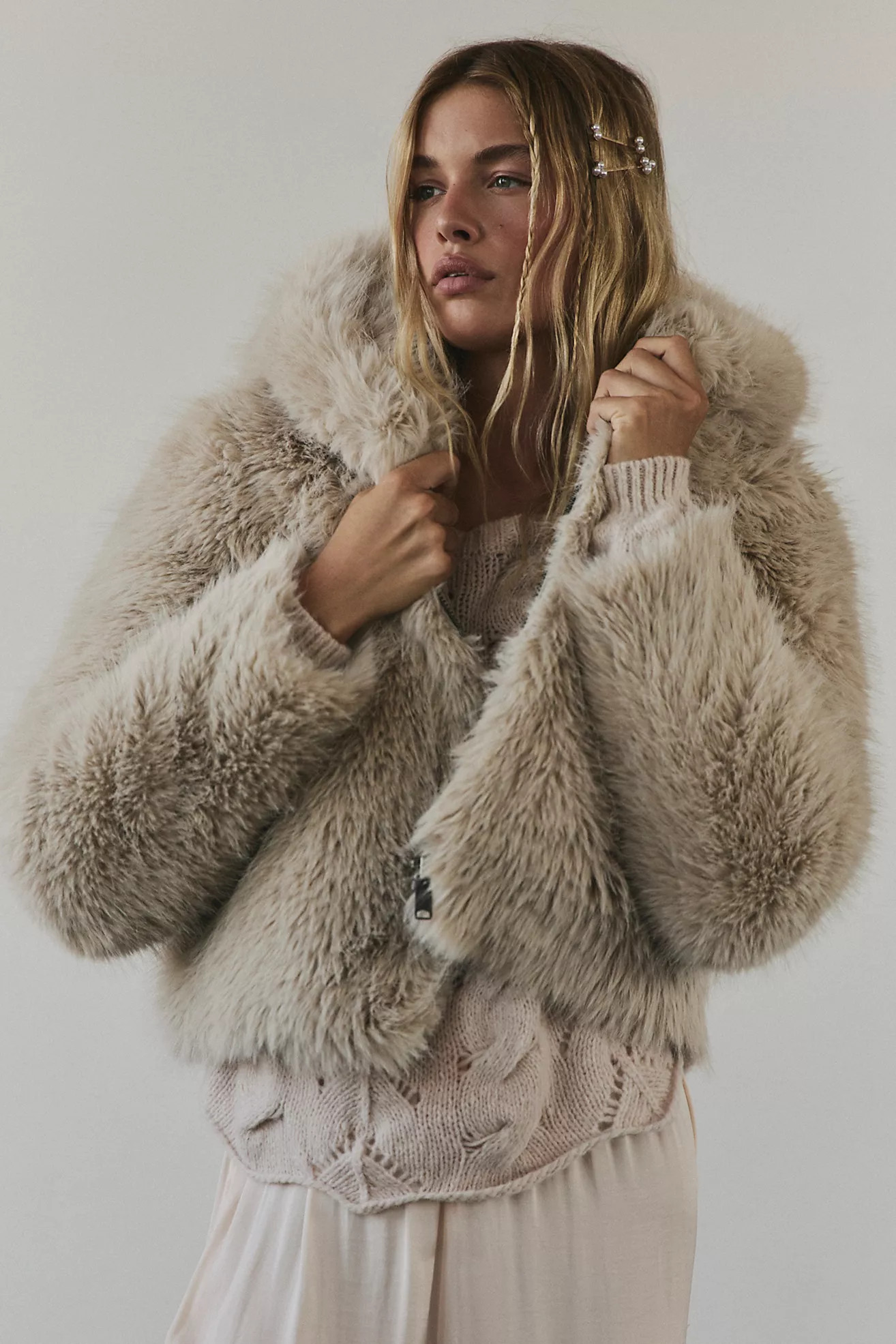 Louder Please Hooded Faux Fur Jacket | Free People (Global - UK&FR Excluded)