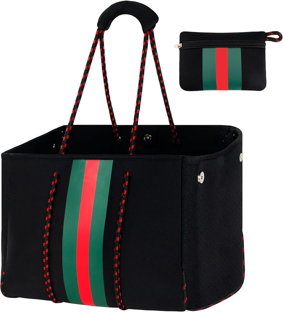 QOGiR Neoprene Multipurpose Beach Bag Tote with Inner Zipper Pocket \u2026 \u2026 \u2026 \u2026 | Amazon (US)