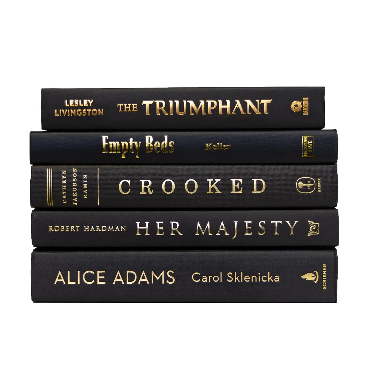 Decorative Books - Onyx & Gold Book Stack - 5 Black Books | Wayfair North America