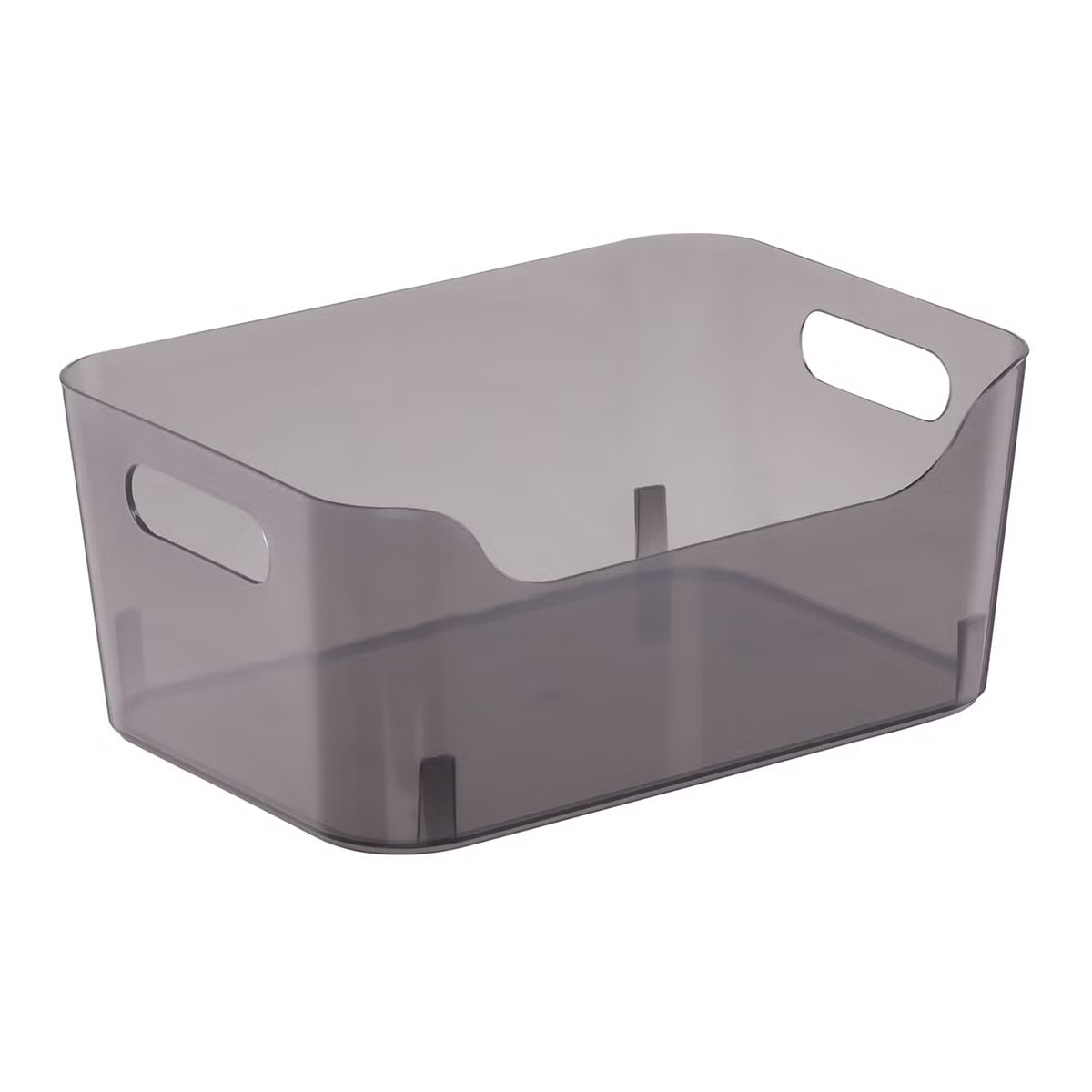 Smoke Plastic Storage Bins with Handles | The Container Store