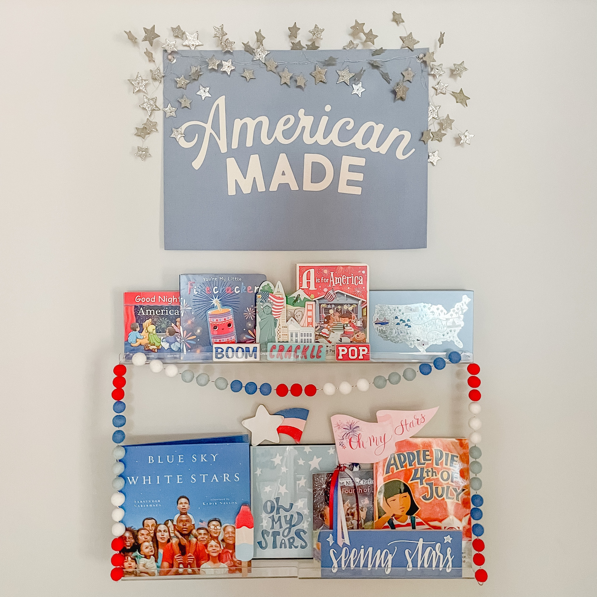 🩵 Patriotic Book Nook! 🩵
Our Fourth of July themed Book Nook in our playroom this year!

#LTKhome #LTKSeasonal #LTKkids