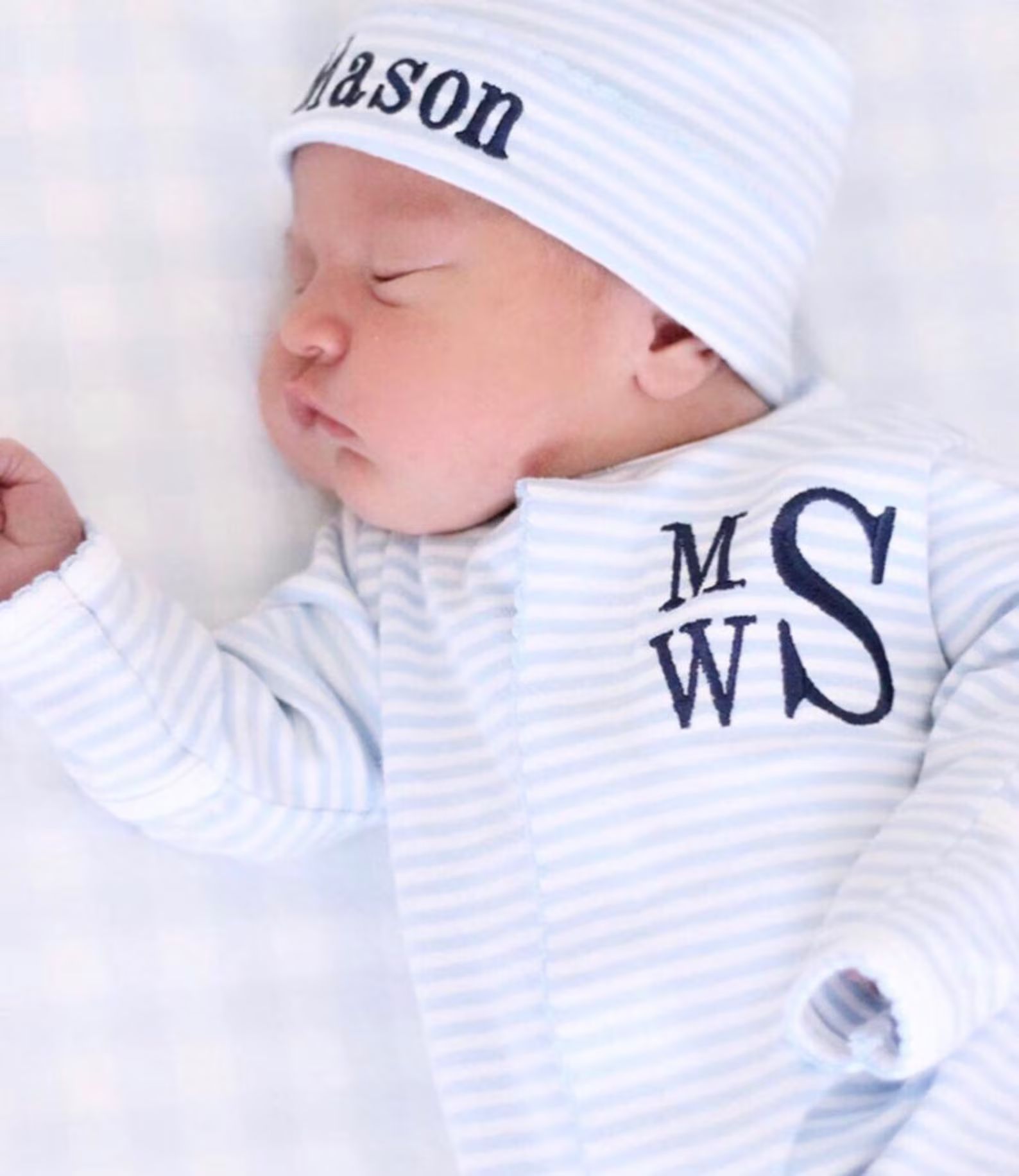 Baby Boy Coming Home Outfit Monogrammed Footie Personalized - Etsy | Etsy (US)