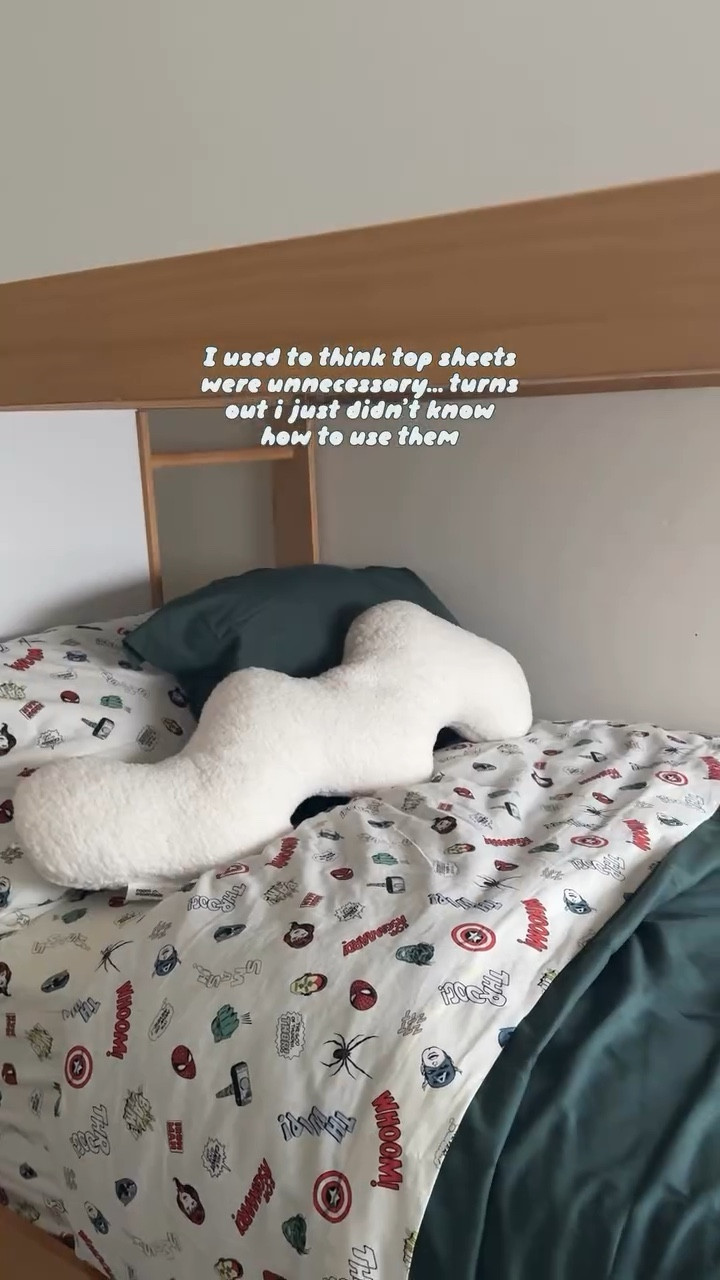 the top sheet redemption arc i didn’t know i needed 🛌 are you team top sheet or nah? 🫣 

shop this post on my LTK or write “BEDDING” and i’ll dm you the links 🔗

@target @targetstyle @bedsurehome @pillowfortbytarget 
#topsheet #flatsheet #todayyearsold #adultingfail #lifehack #beddinginspo #bedsheets #cleanwithme #boybedding

#LTKStyleTip #LTKHome #LTKKids