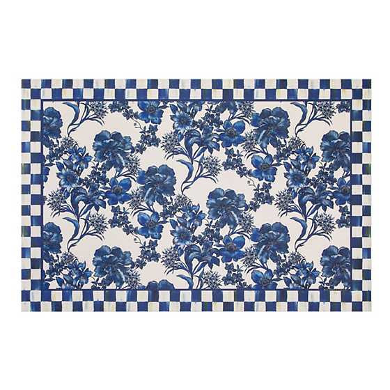 English Garden Floor Mat - Royal - 2' x 3' | MacKenzie-Childs