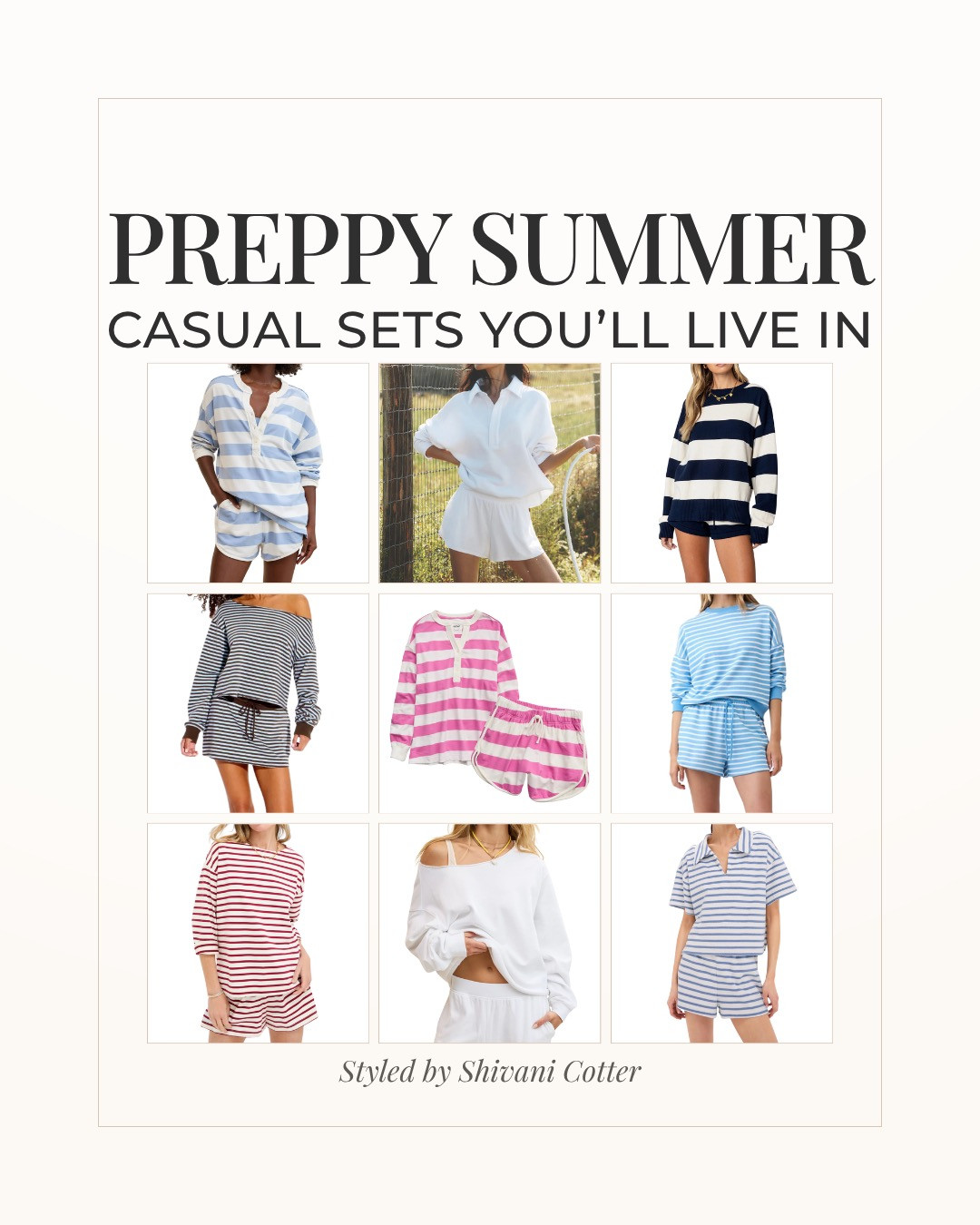 Look put together without overthinking your outfit, matching sets are the easiest win.
These preppy summer sets are lightweight, comfortable, and perfect for everyday wear—from running errands to beach days to casual dinners.
Why everyone loves them:
• No outfit planning needed—just throw it on and go
• Breathable fabrics perfect for warm weather
• Classic stripes + preppy colors that never go out of style
• Easy to dress up with sandals or keep casual with sneakers
• Perfect for travel, college, and everyday summer outfits
These are the pieces you’ll reach for over and over again.
Everything is linked in my LTK. Save this for your summer wardrobe.
#matchingsets #preppysummeroutfit 

 

#LTKgrwm #LTKootd