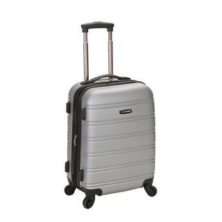 Melbourne 20 in. Expandable Carry on Hardside Spinner Luggage, Silver | The Home Depot