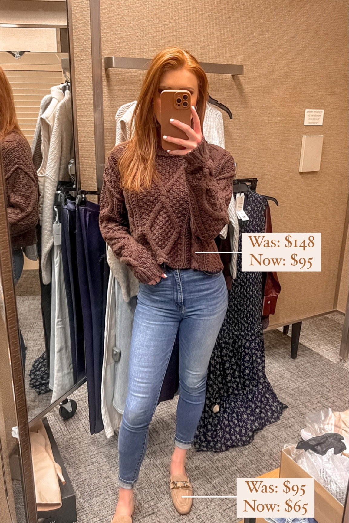 My free people sweater is in chocolate and I sized down a size. My shoes are Steve Madden and I sized up a 1/2 size all apart of the Nordstrom anniversary sale 

#LTKFind #LTKxNSale #LTKsalealert