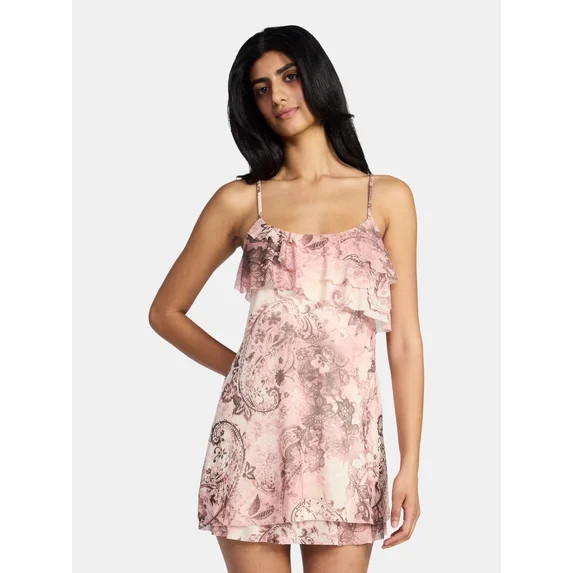Madden NYC Women's Sleeveless Ruffle Mini Dress, Sizes XXS-XXL | Walmart (US)