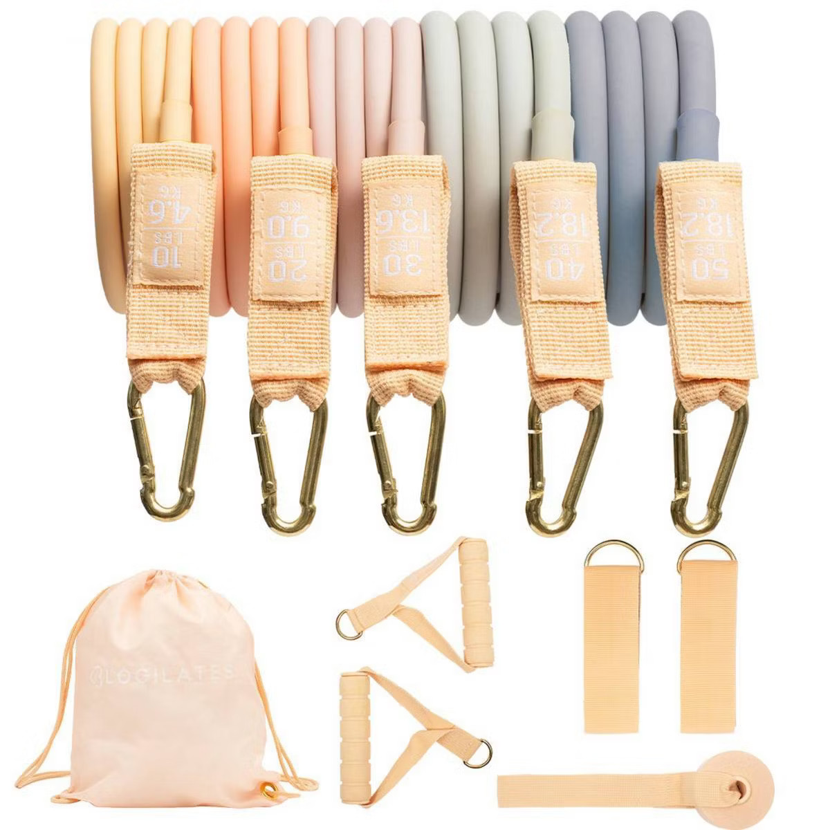 Blogilates Ultimate Toning Tube Kit: TPE Resistance Bands for Legs, Arms, Glutes | Target