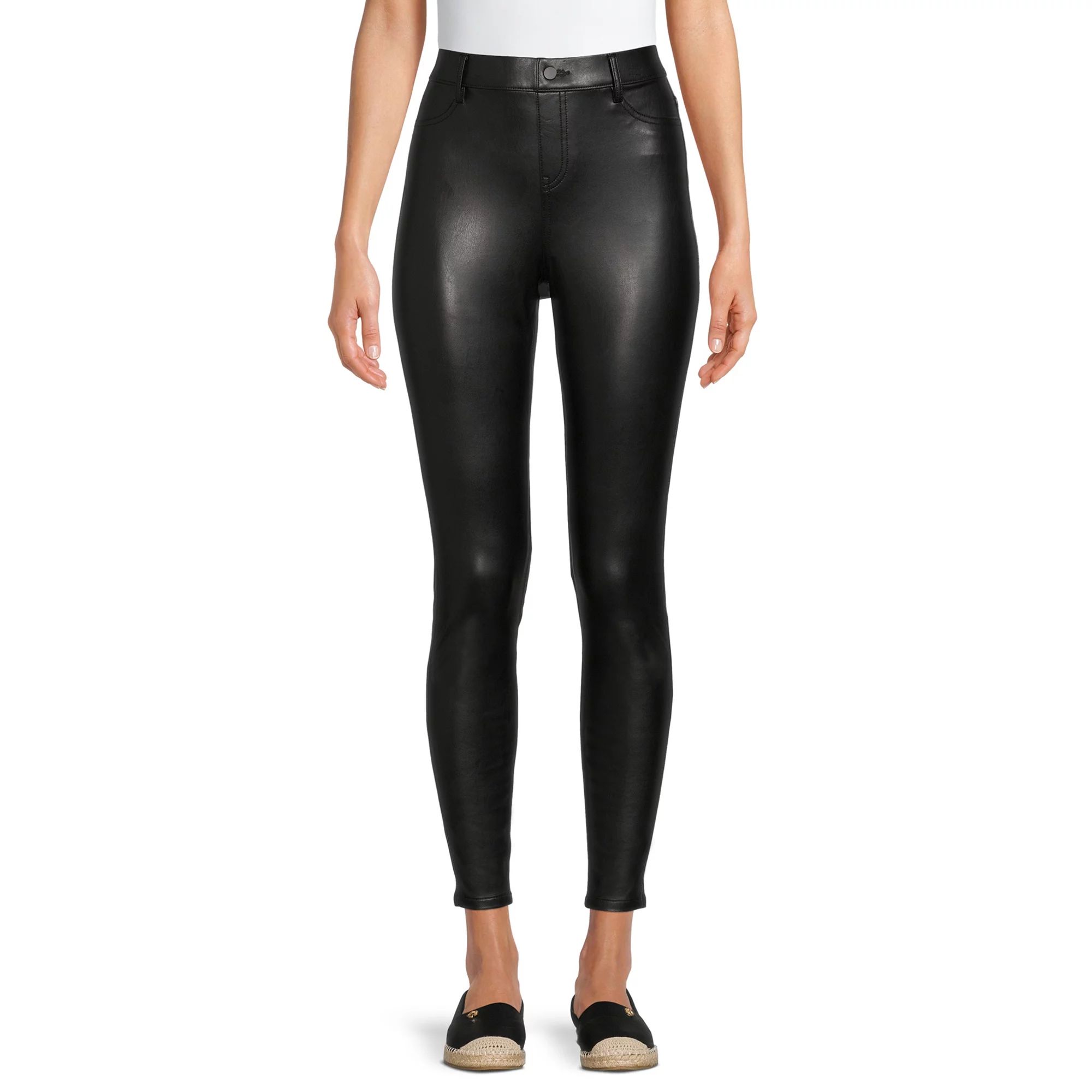 Time and Tru Women's Faux Leather Jegging | Walmart (US)