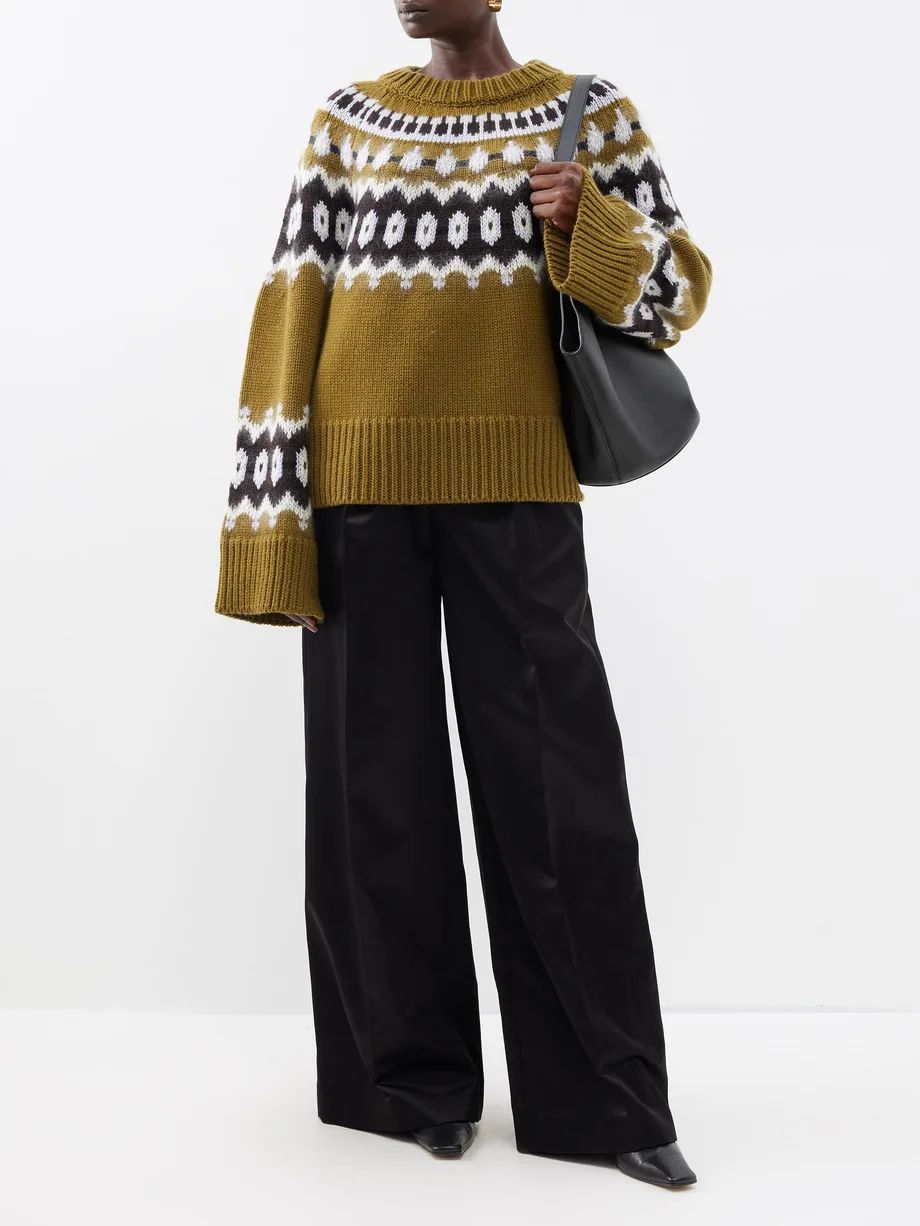 Halo Fair Isle-jacquard cashmere-blend sweater | Khaite | Matches (UK)